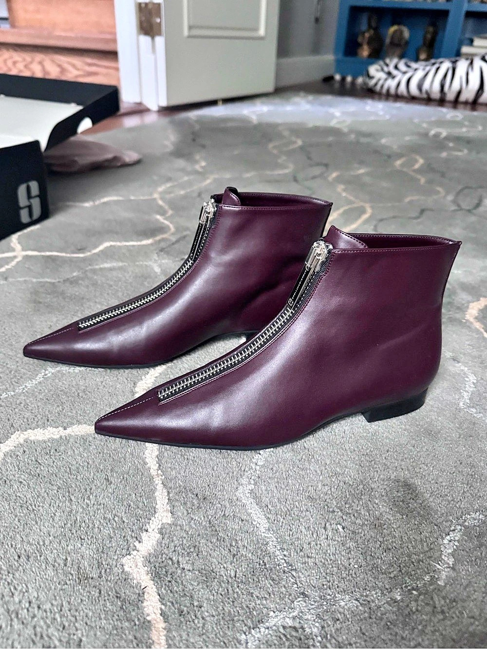 Stella McCartney Zip-Front Ankle Boots Purple